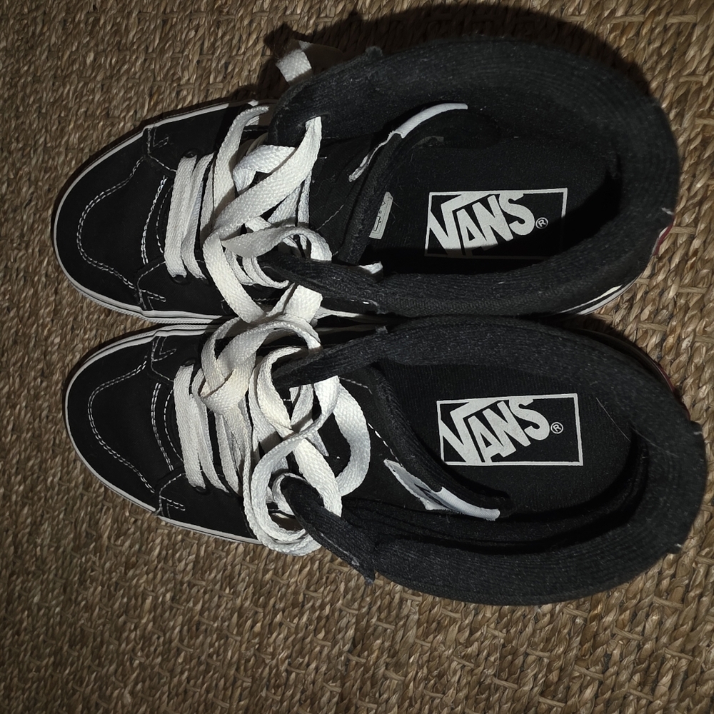 Vans Hi-Top Platform Black And White Stacked, Womens Size 7 - Picture 4 of 5